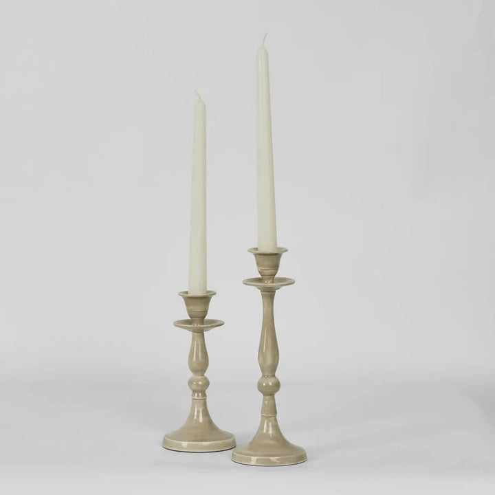 Saint Enamel Candle Stand | Taupe - Suzie Anderson Home