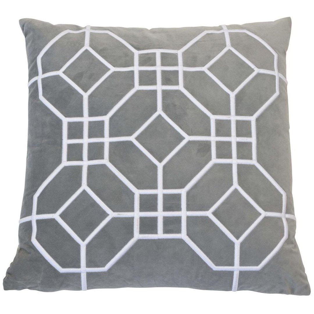 San Diego Cushion Cover | Silver Velvet | 55x55cm - Suzie Anderson Home