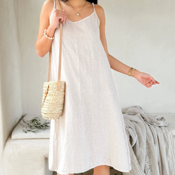 Bypias | Jamie Linen Dress Solid | Sand