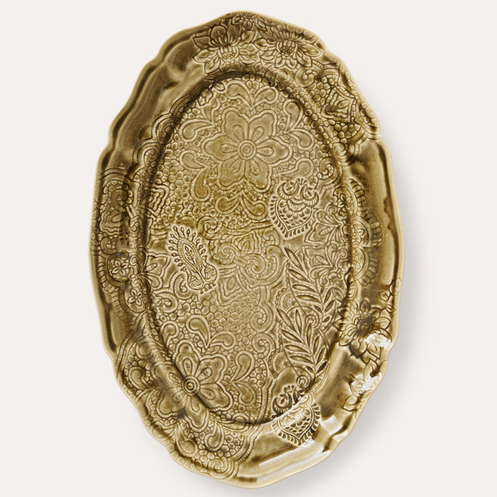 Arabesque Large Oval Server | Sand