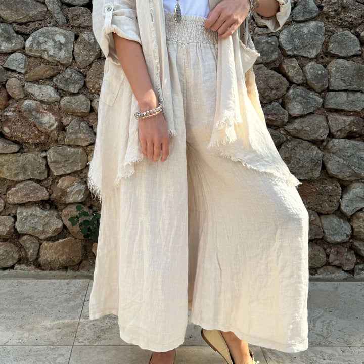 Bypias | Mallory Linen Trousers Solid | Sand