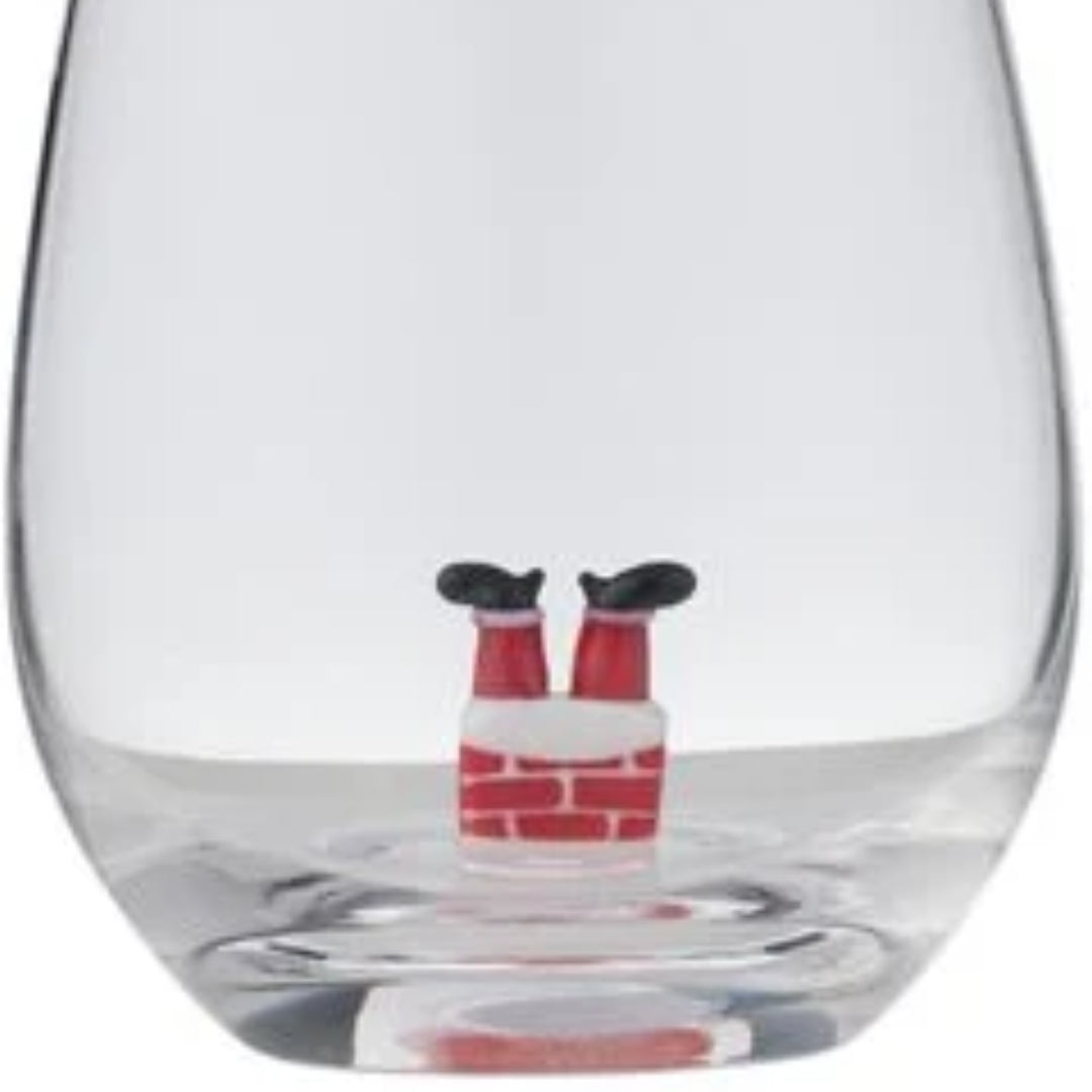 Santa Chimney Glass Tumbler