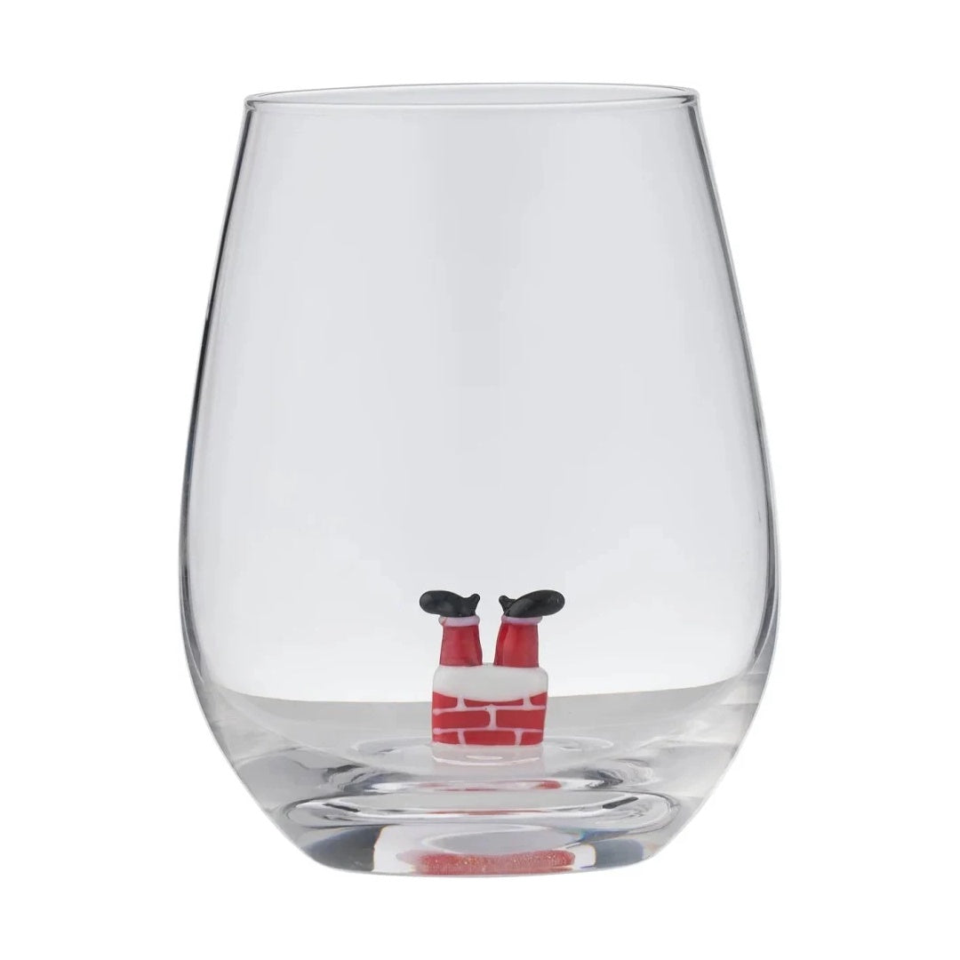 Santa Chimney Glass Tumbler