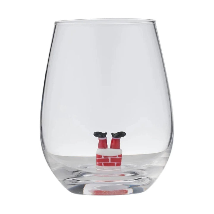 Santa Chimney Glass Tumbler