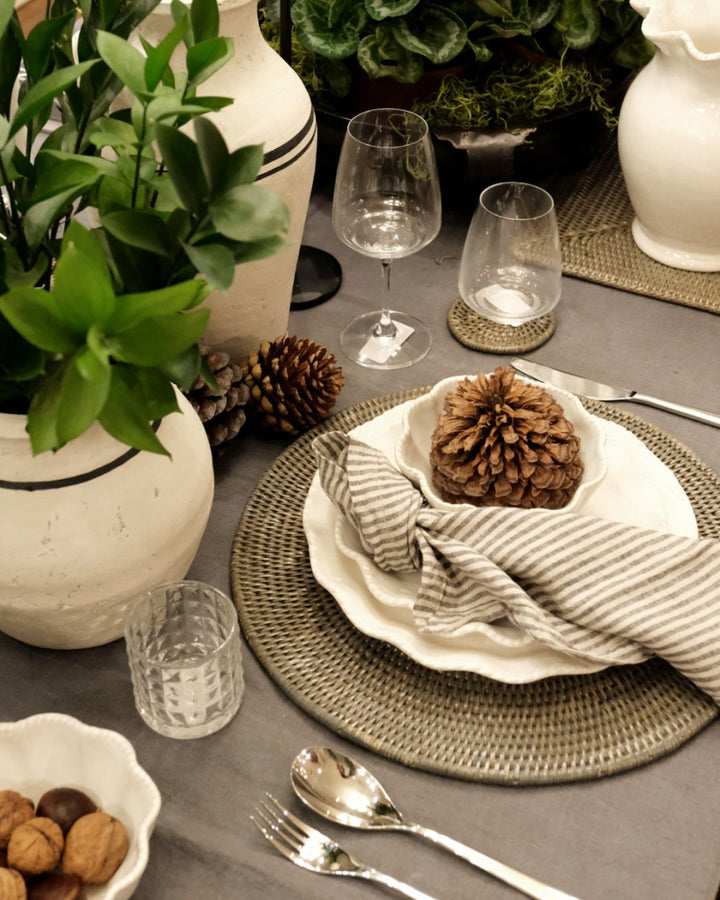 Scallopia Rope Ceramic Serving Platter - Suzie Anderson Home