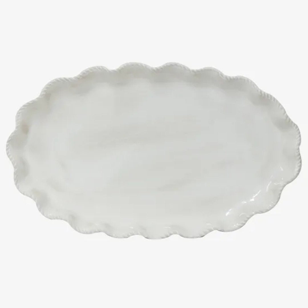 Scallopia Rope Ceramic Serving Platter - Suzie Anderson Home