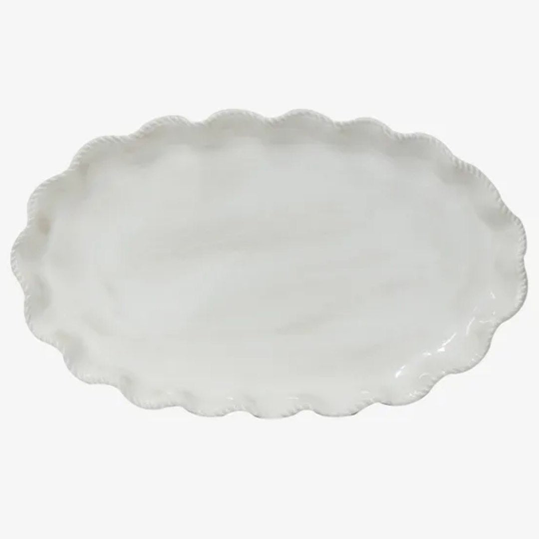 Scallopia Rope Ceramic Serving Platter - Suzie Anderson Home