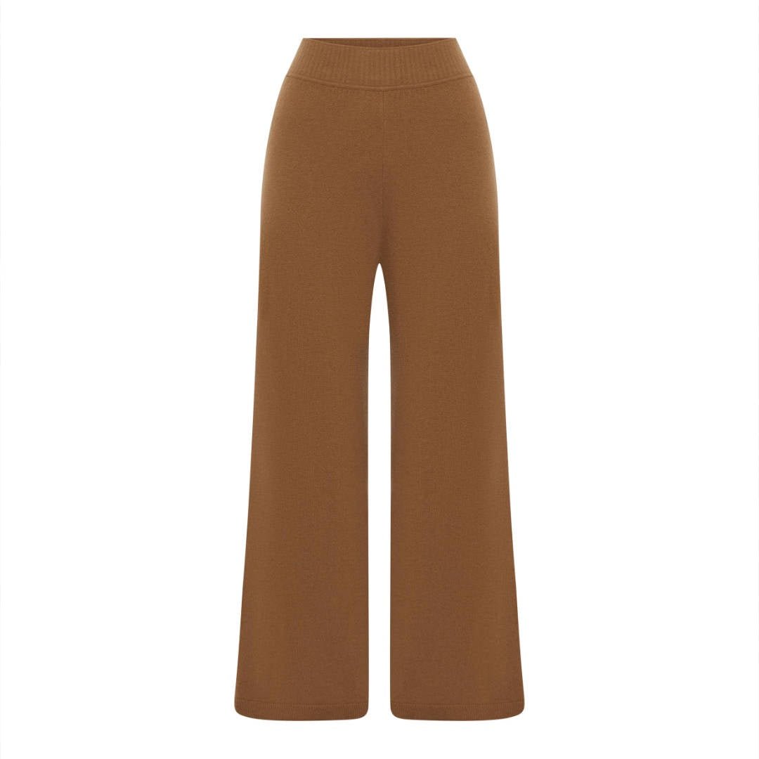 Scandi & Co Dalia Wool Cashmere Knit Pants – Camel - Suzie Anderson Home