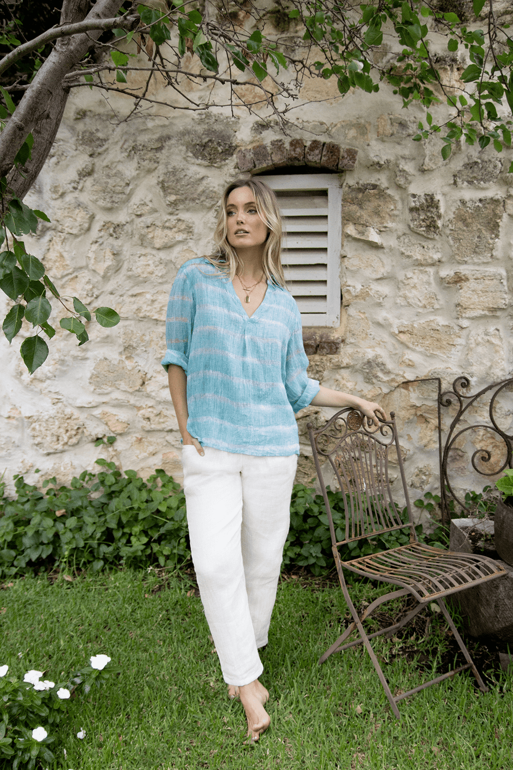 Scandi | Nora Linen Pant | White - Suzie Anderson Home