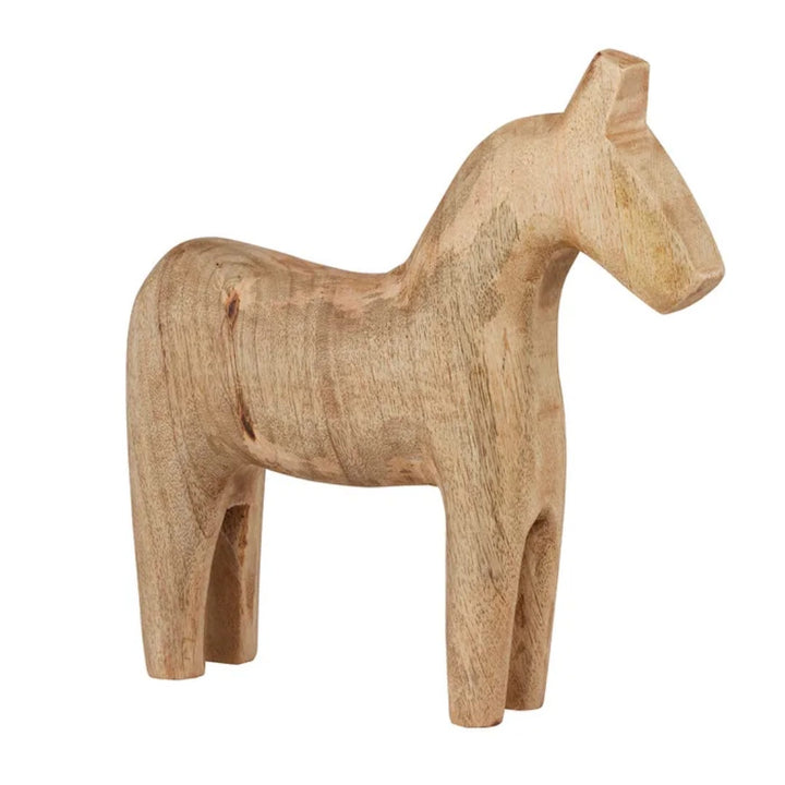 El Rancho Wood Horse Sculpture | Natural | 26cmH