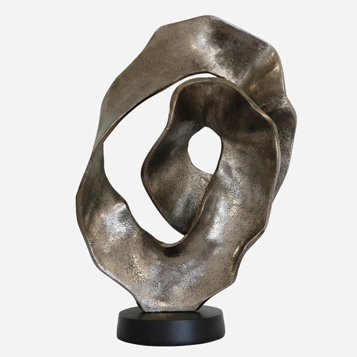 Scalloped Sculpture on Black Stand