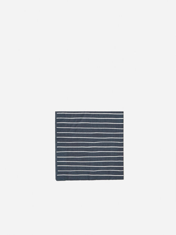 Stripe Paper Dinner Napkins | Pack of 20 | Navy