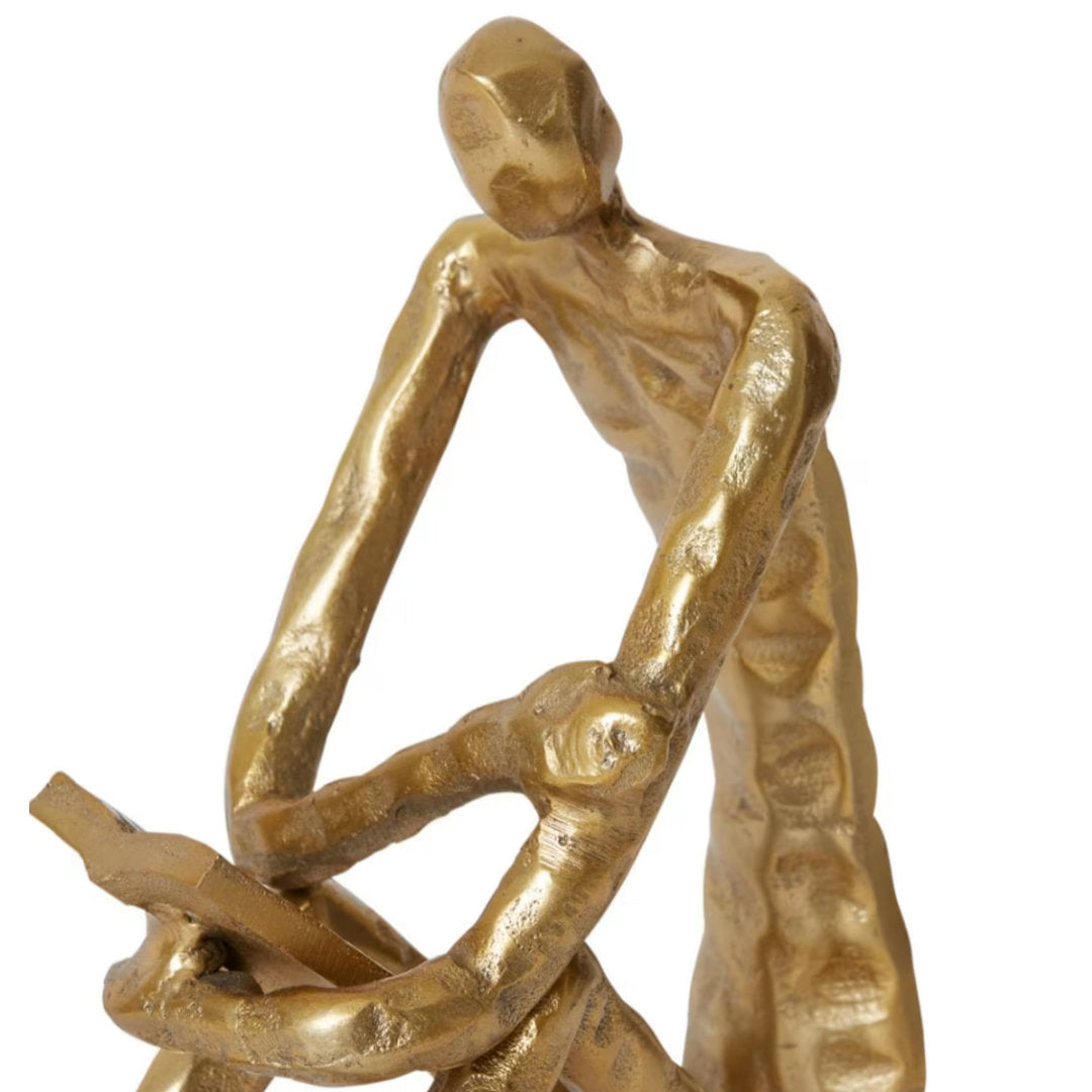 Reading Man | Gold | Sculpture