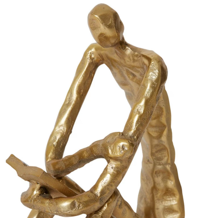 Reading Man | Gold | Sculpture