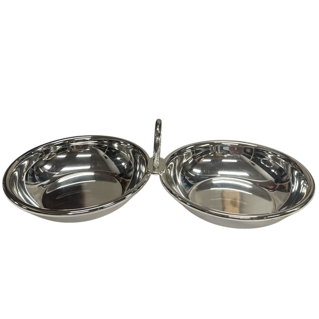 Double Silver Serving plate | Handcrafted in Turkey