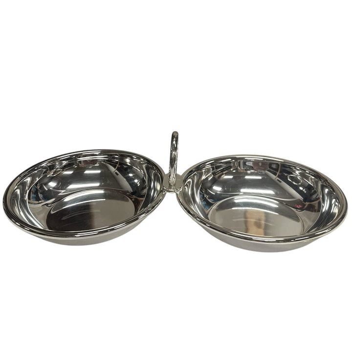 Double Silver Serving plate | Handcrafted in Turkey