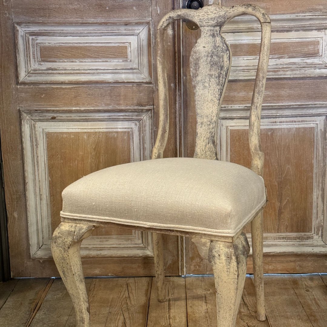 SET OF 6 | Italian Gustavian Style Dining Chairs | Re - sprung and Padded - Suzie Anderson Home