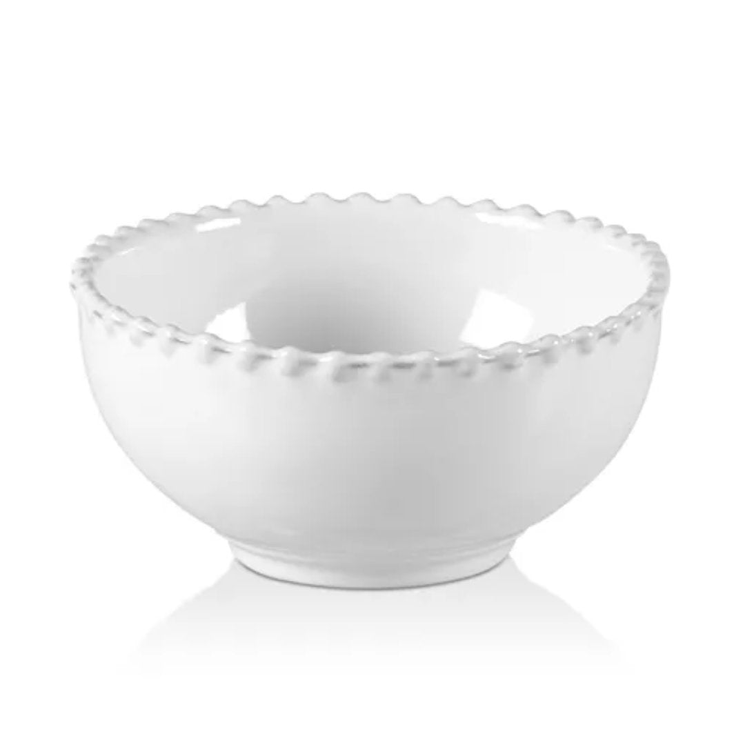 SET OF 6 Soup/cereal/fruit bowls | Pearl | Made in Portugal | White | 13cm - Suzie Anderson Home