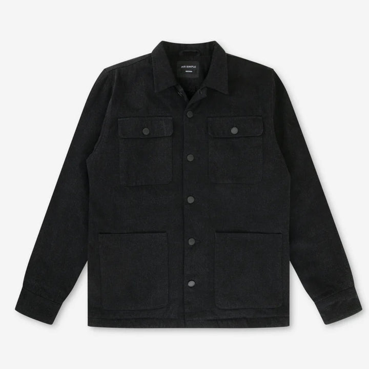 Simple | Stockyard Sherpa Jacket Twill | Black