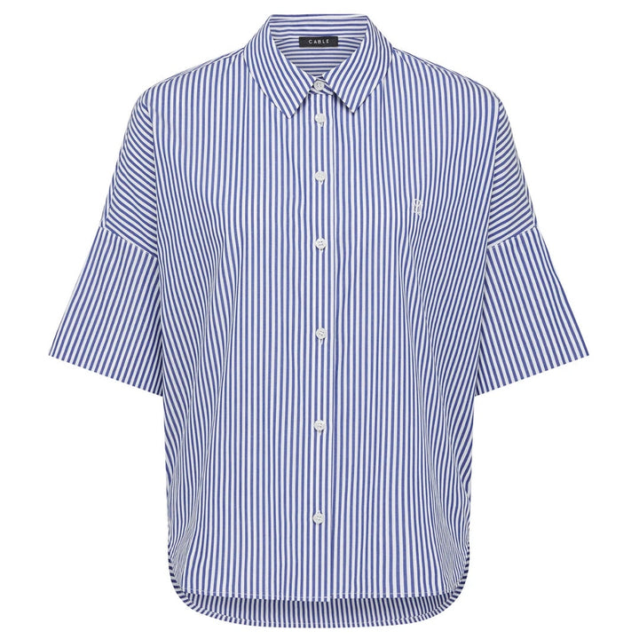Cable | Cove Boxy Shirt | Blue Stripe