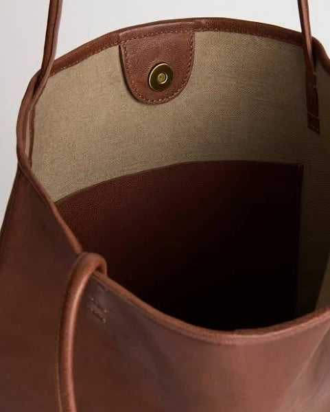 Juju | Logan Tote Leather Bag | Cognac