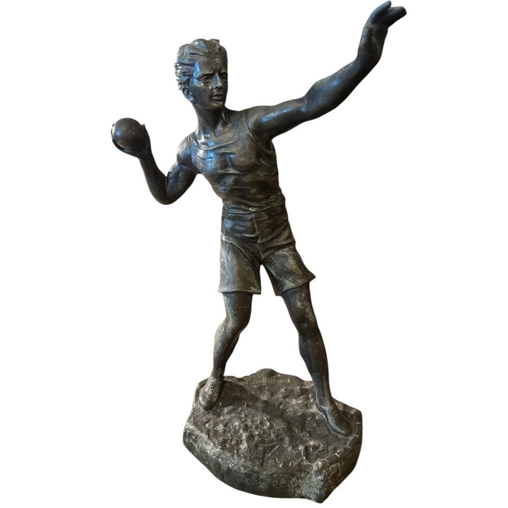 Vintage Spelter Statue | Shotput  | Sourced in Belgium