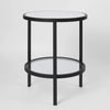 Pallisade Side Table | Black/Marble/Glass