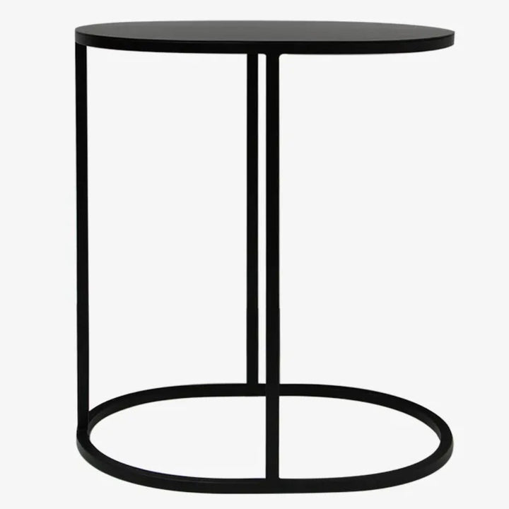 Oval Couch Side Table | Black
