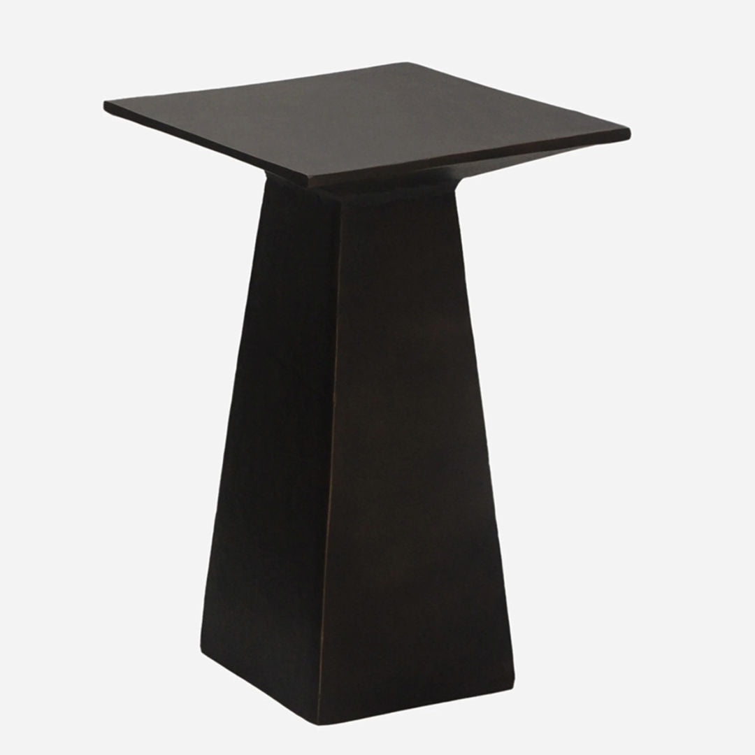 Angular Black Occasional Side Table | Large | Matt Black | 38.5cmW x 38.5cmL x 59.5cmH