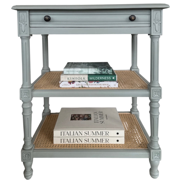 Melodie Side Table | Pale Blue Finish | W66 x D46 x H79cm