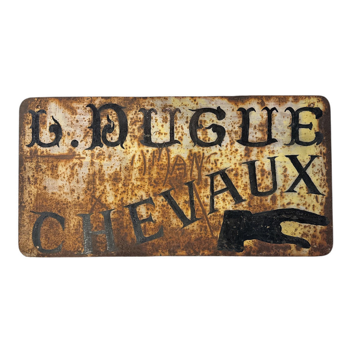 19th Century Metal Horse Sign | Sourced in Belgium