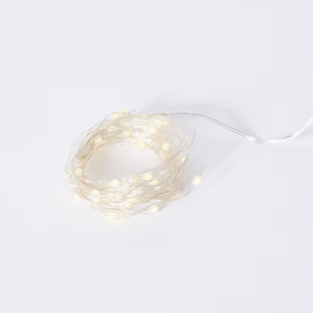 Luminous Outdoor String Light | 6m | Silver | Outdoor Adapter