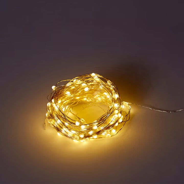 Luminous Outdoor String Light | 20m | Silver | Outdoor Adapter