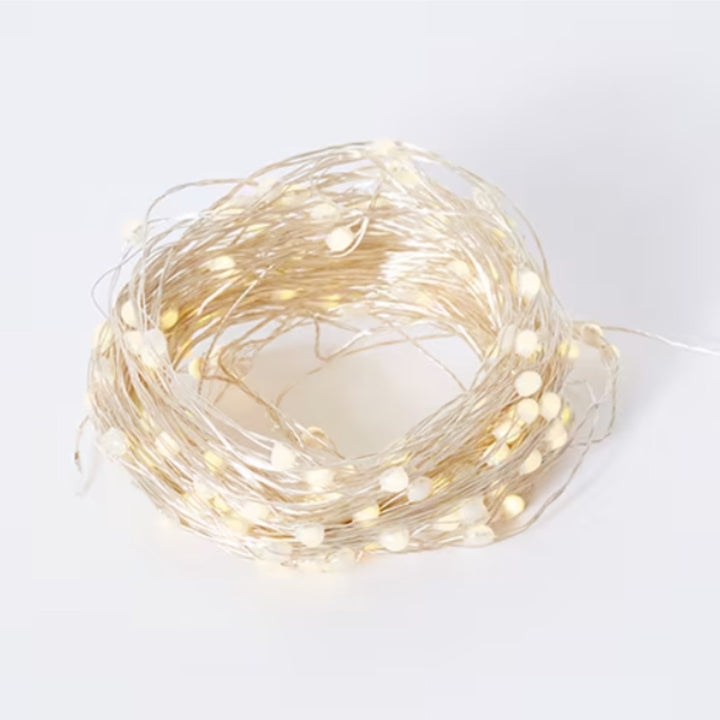 Luminous Outdoor String Light | 20m | Silver | Outdoor Adapter