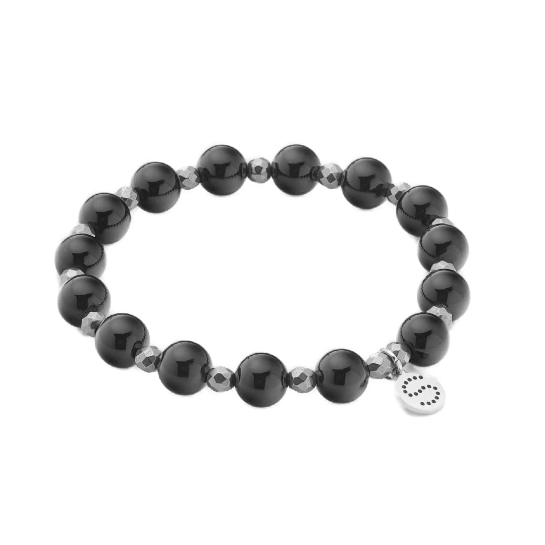 Silk & Steel | Aurora Bracelet | Black/Silver - Suzie Anderson Home