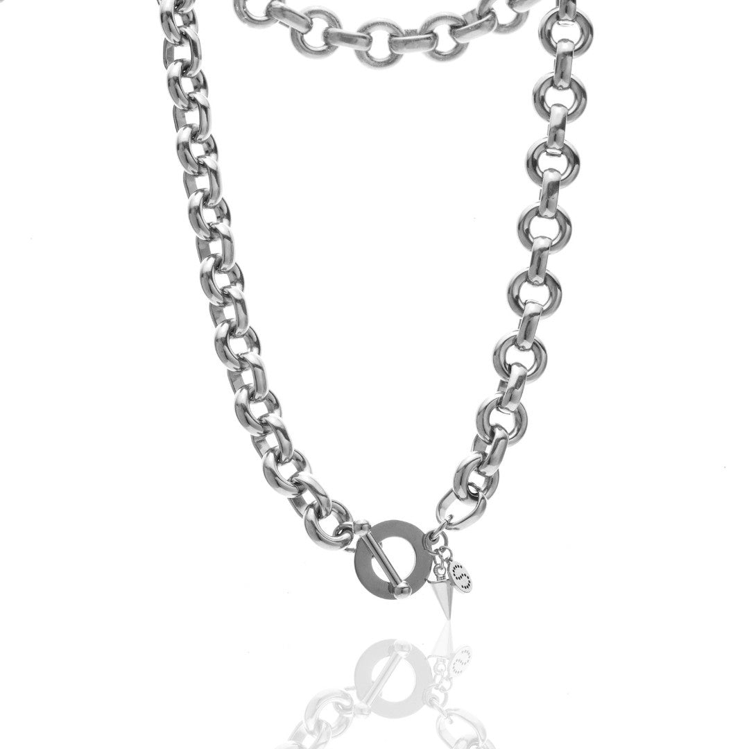 Silk & Steel | Heirloom Necklace | Chunky Silver - Suzie Anderson Home