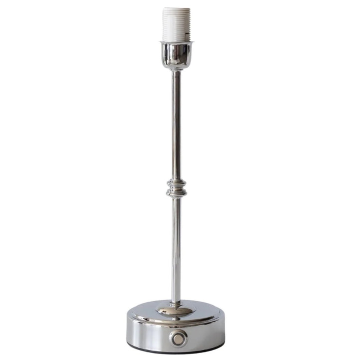 Luxe Silver USB Lamp Base with Globe & Charger