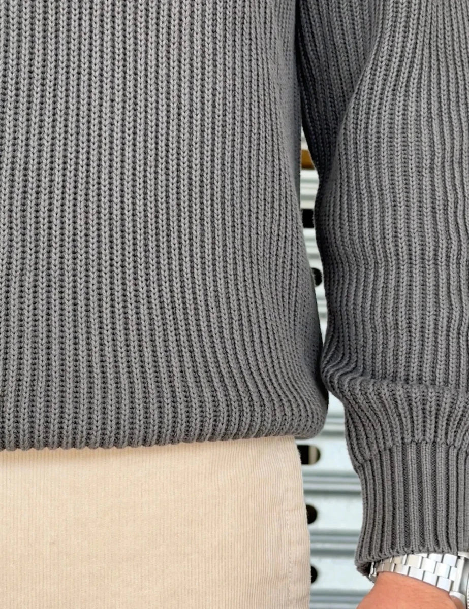 Simple | Beau Quarter Zip Sweater | Charcoal - Suzie Anderson Home