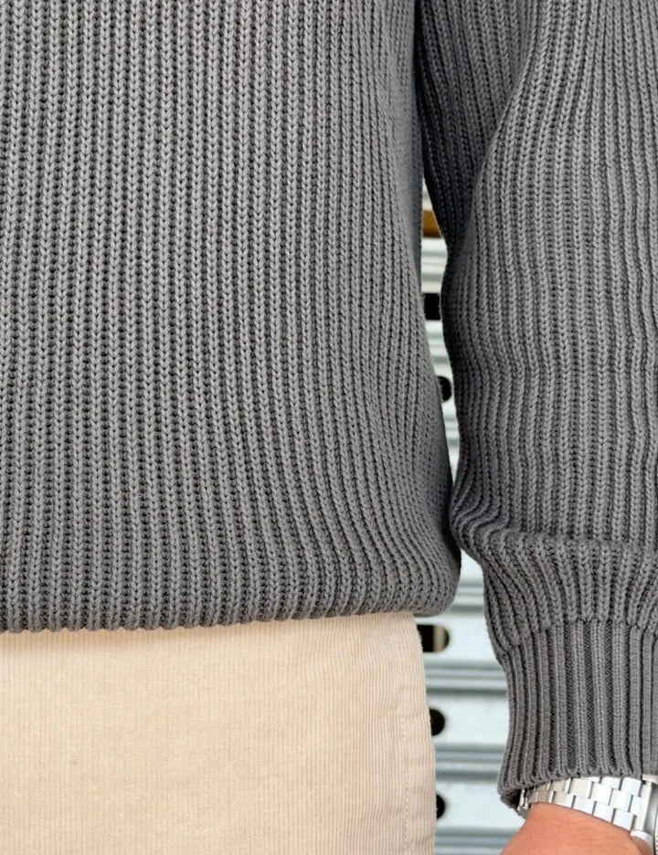 Simple | Beau Quarter Zip Sweater | Charcoal - Suzie Anderson Home