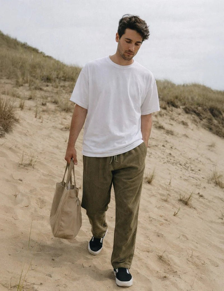 Simple | Burbank Elastic Cord Pant | Army - Suzie Anderson Home