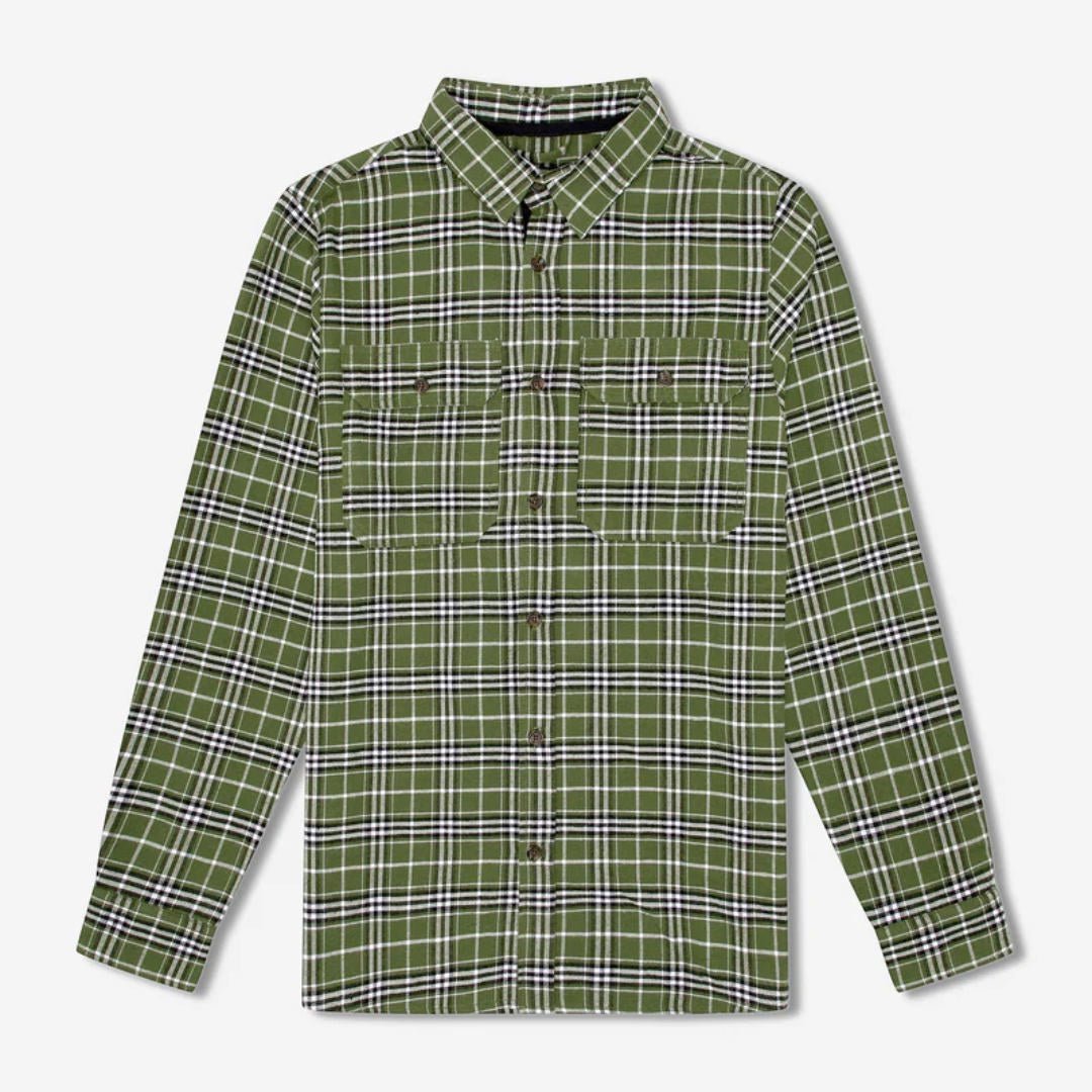 Simple | Classic Flannel Long Sleeve Shirt | Olive - Suzie Anderson Home