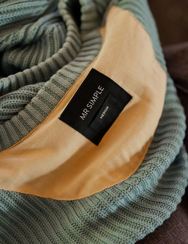 Simple | Fisher Knit Crew Neck Pullover | Blue Smoke - Suzie Anderson Home