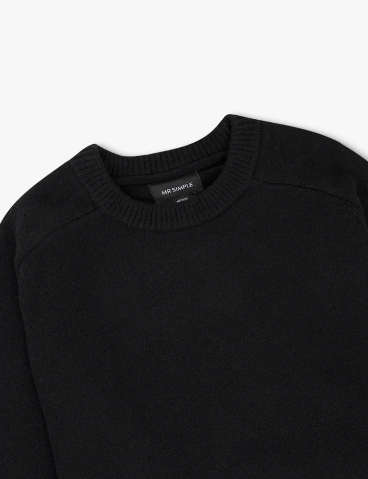 Simple | Fred Crew Knit | Black - Suzie Anderson Home