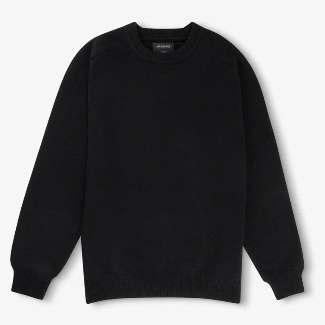 Simple | Fred Crew Knit | Black - Suzie Anderson Home