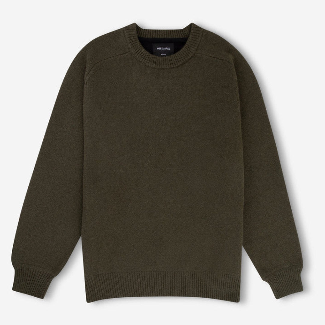 Simple | Fred Crew Knit | Fatigue - Suzie Anderson Home