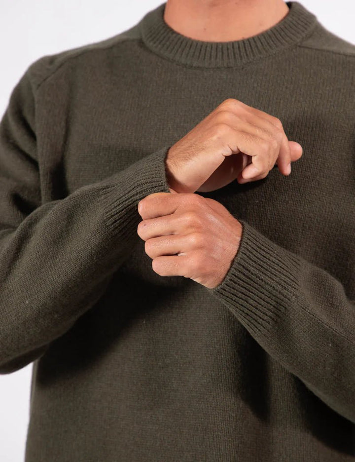 Simple | Fred Crew Knit | Fatigue - Suzie Anderson Home