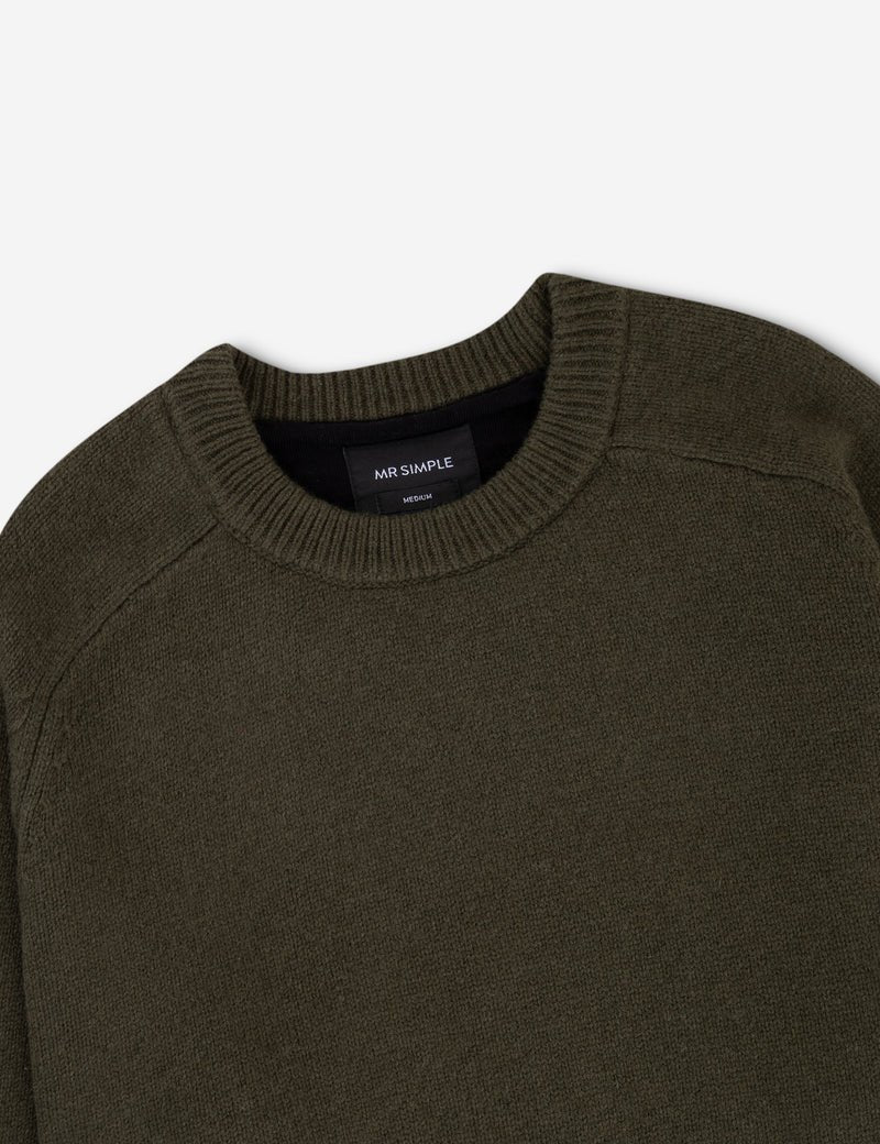 Simple | Fred Crew Knit | Fatigue - Suzie Anderson Home