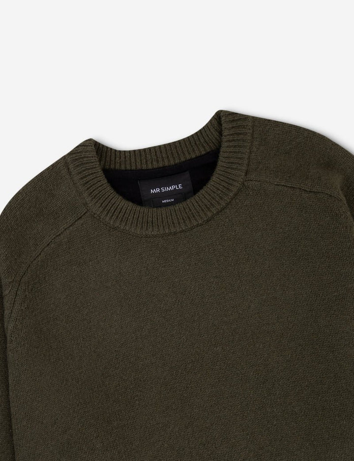 Simple | Fred Crew Knit | Fatigue - Suzie Anderson Home