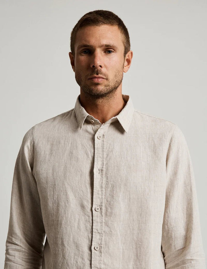 Simple | Linen Long Sleeve Shirt | Natural - Suzie Anderson Home