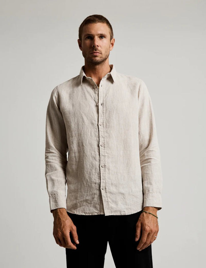 Simple | Linen Long Sleeve Shirt | Natural - Suzie Anderson Home